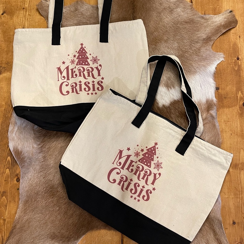Canvas Tote Bags Brand New! Zipper closures!